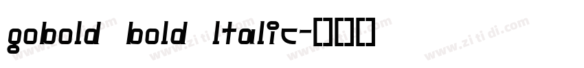 gobold bold ltalic字体转换